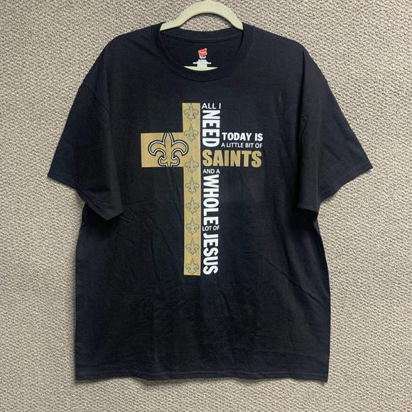 Hanes Tee T-Shirt Mens XL Black All I Need‎ Today Graphic Short Sleeves Tagless - Picture 1 of 9